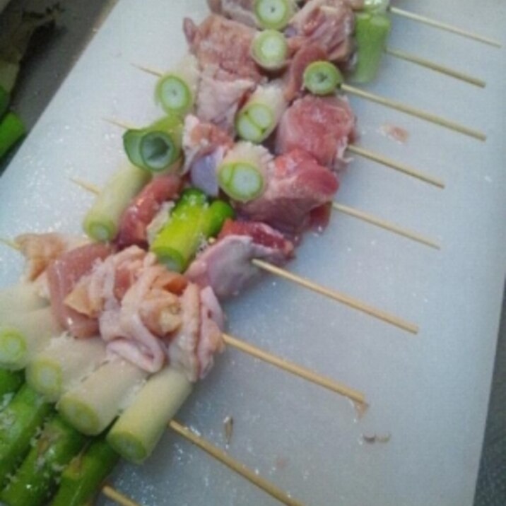 グリルで焼き鳥☆